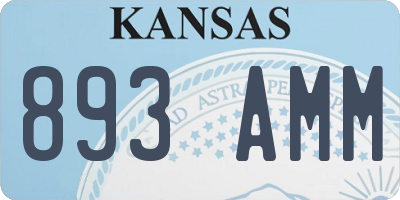 KS license plate 893AMM