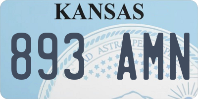 KS license plate 893AMN