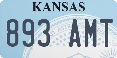 KS license plate 893AMT