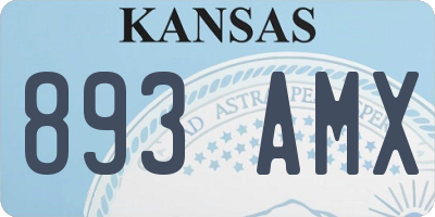 KS license plate 893AMX