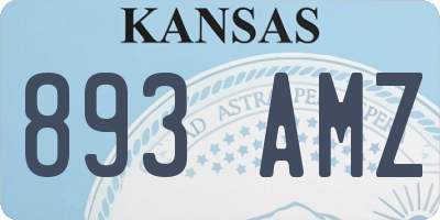 KS license plate 893AMZ