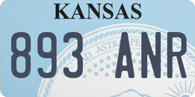 KS license plate 893ANR