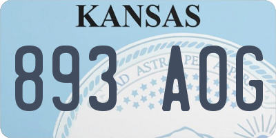 KS license plate 893AOG