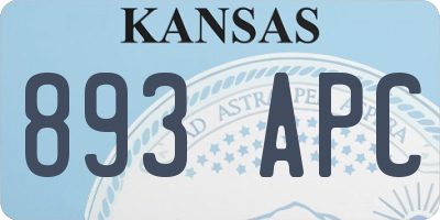 KS license plate 893APC
