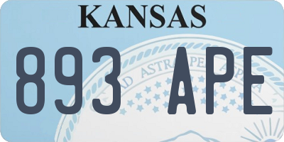 KS license plate 893APE