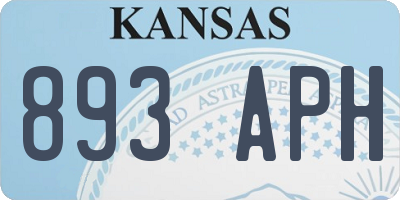 KS license plate 893APH