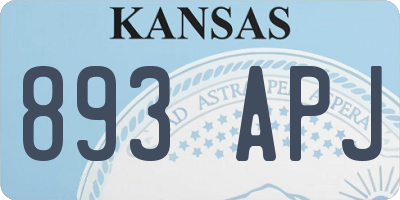 KS license plate 893APJ