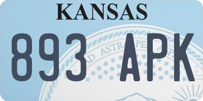 KS license plate 893APK