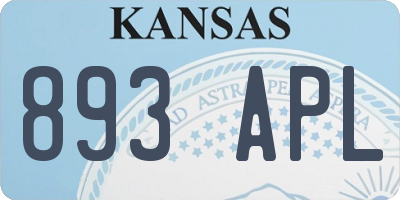 KS license plate 893APL