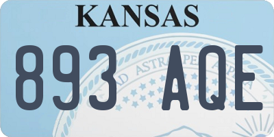 KS license plate 893AQE