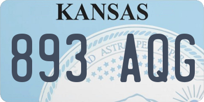 KS license plate 893AQG