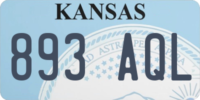 KS license plate 893AQL