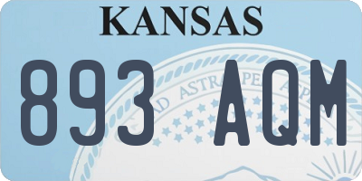KS license plate 893AQM
