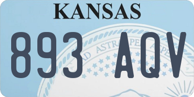 KS license plate 893AQV