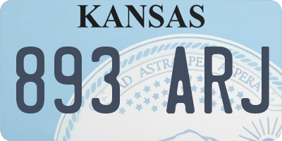 KS license plate 893ARJ