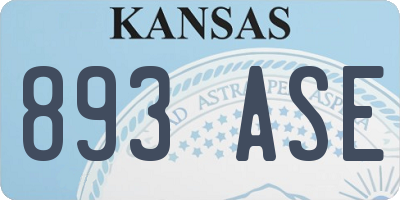 KS license plate 893ASE