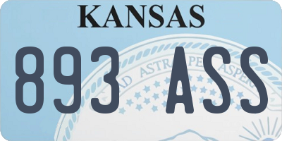 KS license plate 893ASS