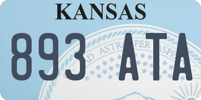 KS license plate 893ATA