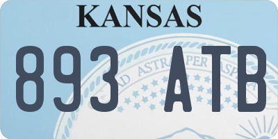 KS license plate 893ATB