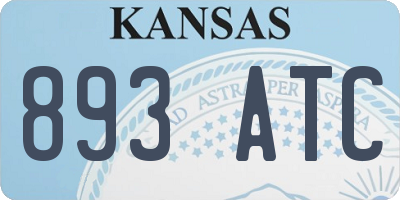 KS license plate 893ATC