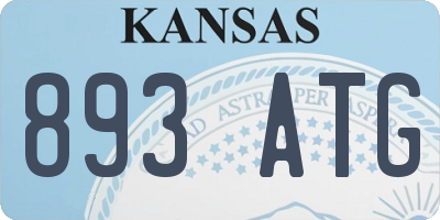 KS license plate 893ATG