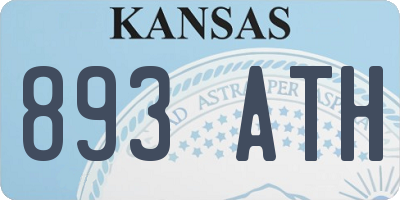 KS license plate 893ATH