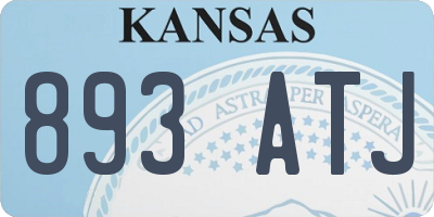 KS license plate 893ATJ