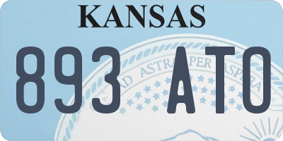 KS license plate 893ATO