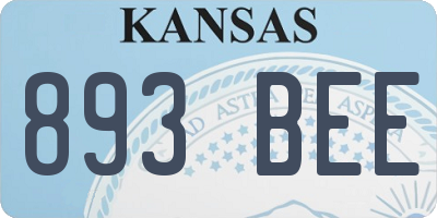 KS license plate 893BEE