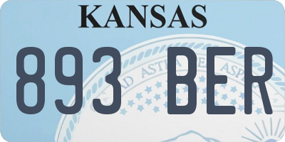 KS license plate 893BER