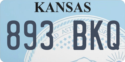 KS license plate 893BKQ