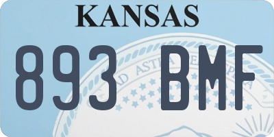 KS license plate 893BMF