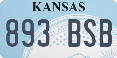 KS license plate 893BSB