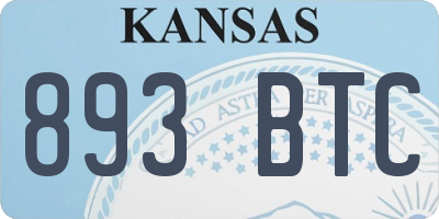 KS license plate 893BTC