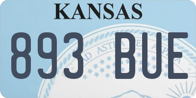 KS license plate 893BUE