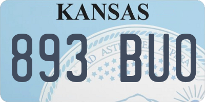 KS license plate 893BUO