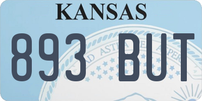 KS license plate 893BUT