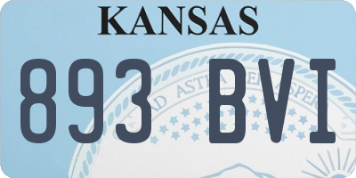 KS license plate 893BVI