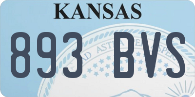 KS license plate 893BVS
