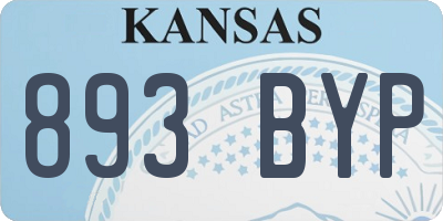 KS license plate 893BYP
