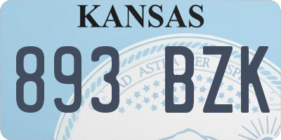 KS license plate 893BZK