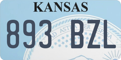 KS license plate 893BZL