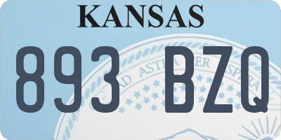 KS license plate 893BZQ