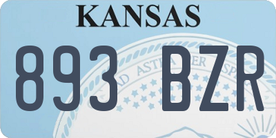 KS license plate 893BZR