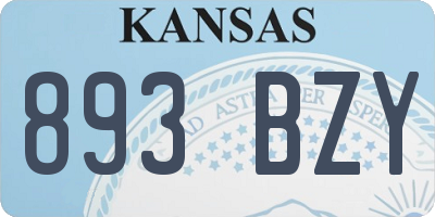 KS license plate 893BZY