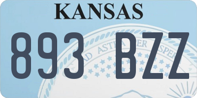 KS license plate 893BZZ