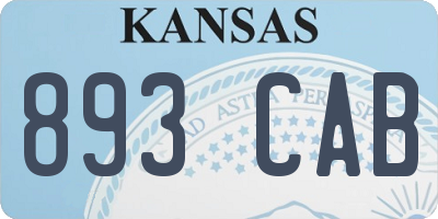 KS license plate 893CAB