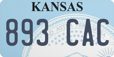 KS license plate 893CAC