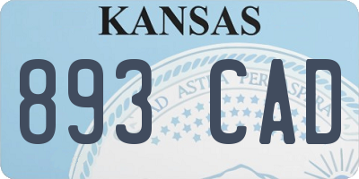 KS license plate 893CAD