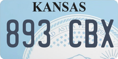 KS license plate 893CBX